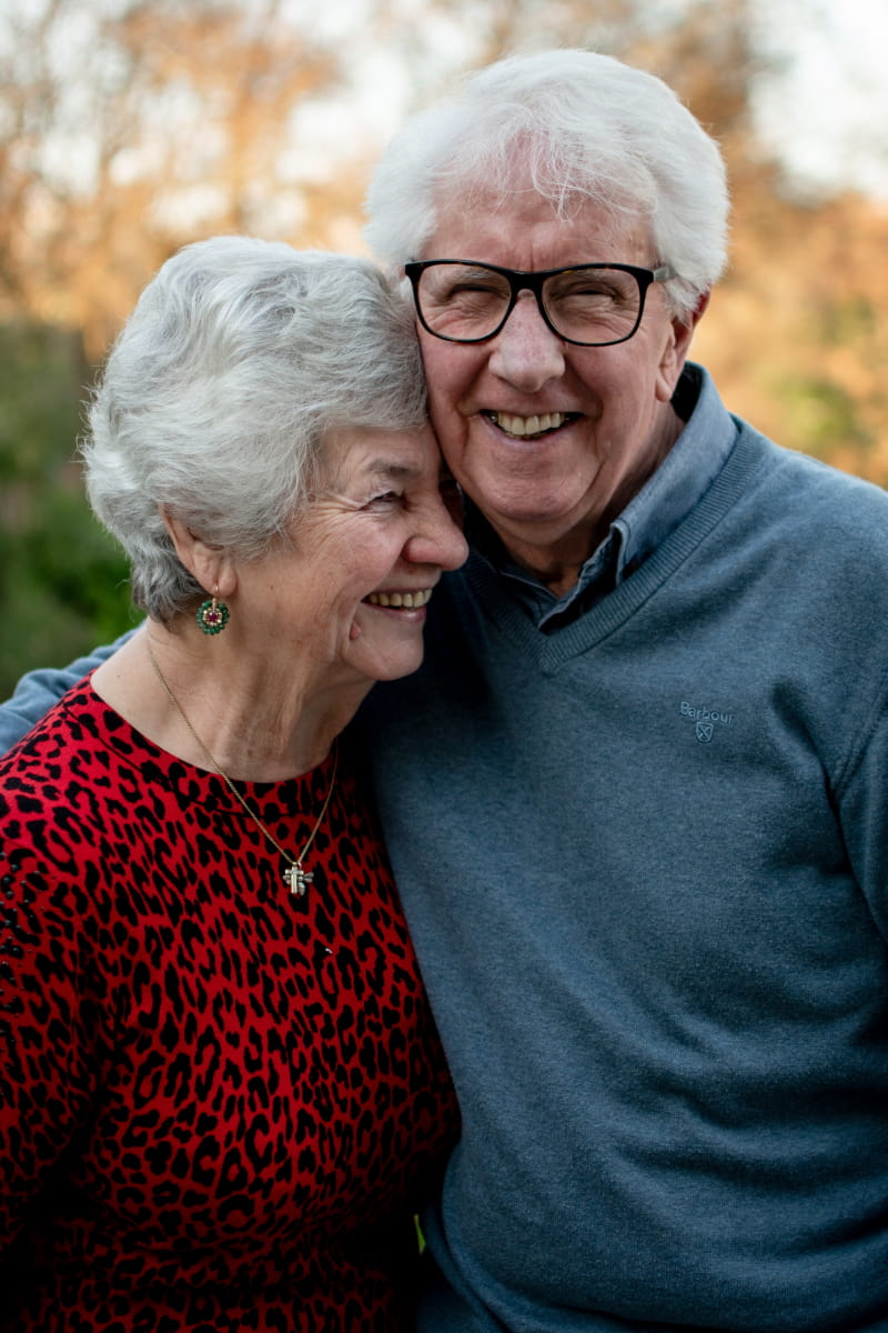 loving elderly couple